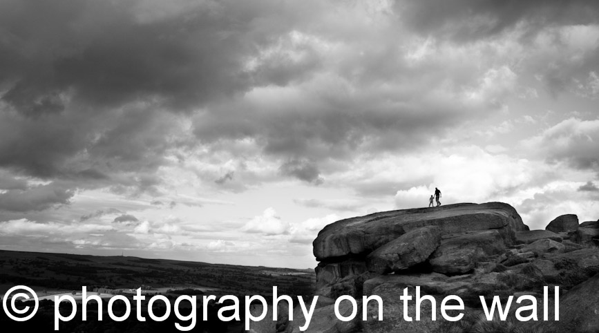 Rocky Outcrop on Ilkley Moor overlooking the Wharfe Valley, West Yorkshire. 90cmx50cm