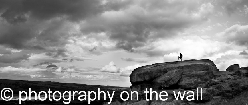 Rocky Outcrop on Ilkley Moor overlooking the Wharfe Valley, West Yorkshire. 110cmx46cm