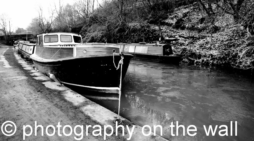 Cruiser onRochdale Canal, Hebden Bridge, Calderdale, Yorkshire. 90cmx60cm