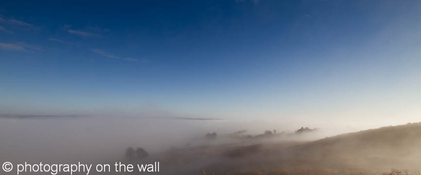 Cow and Calf Hotel, Ilkley in the Wharfe Valley Shrouded in Mist. 110cmx46cm