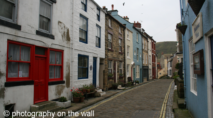 Staithes, Yorkshire, a street view. 90cmx50cm