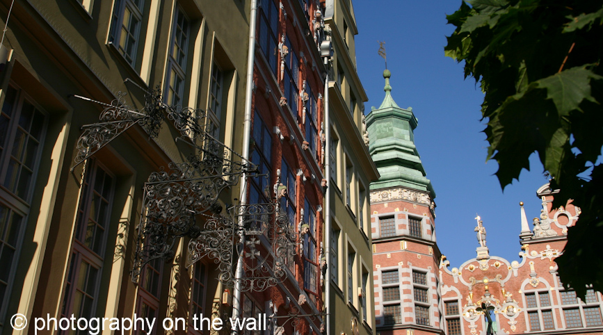 Ornate Building Facades, Gdansk, Poland. 90cmx50cm