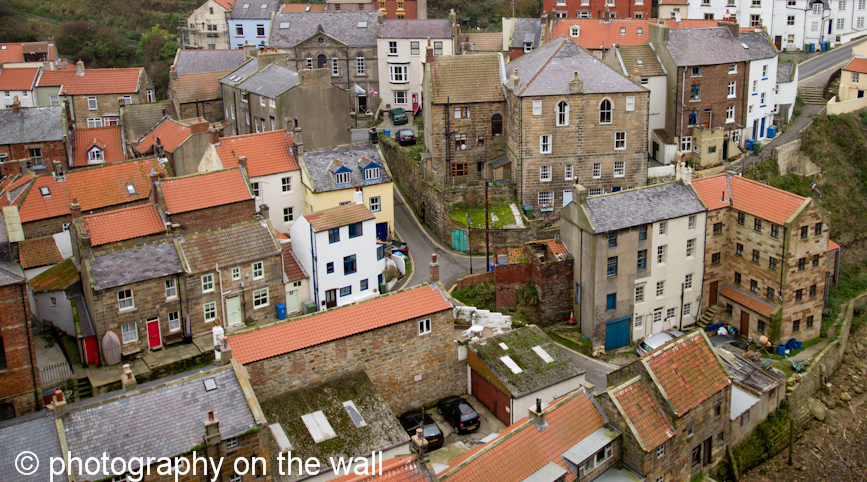 Staithes, Yorkshire, a rooftop view. 90cmx50cm